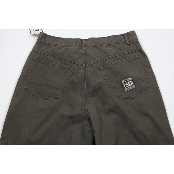 Deadstock Vintage 90s Streetwear Mens 33x34 Baggy Relaxed Skateboard Jeans Green - Picture 9 of 12